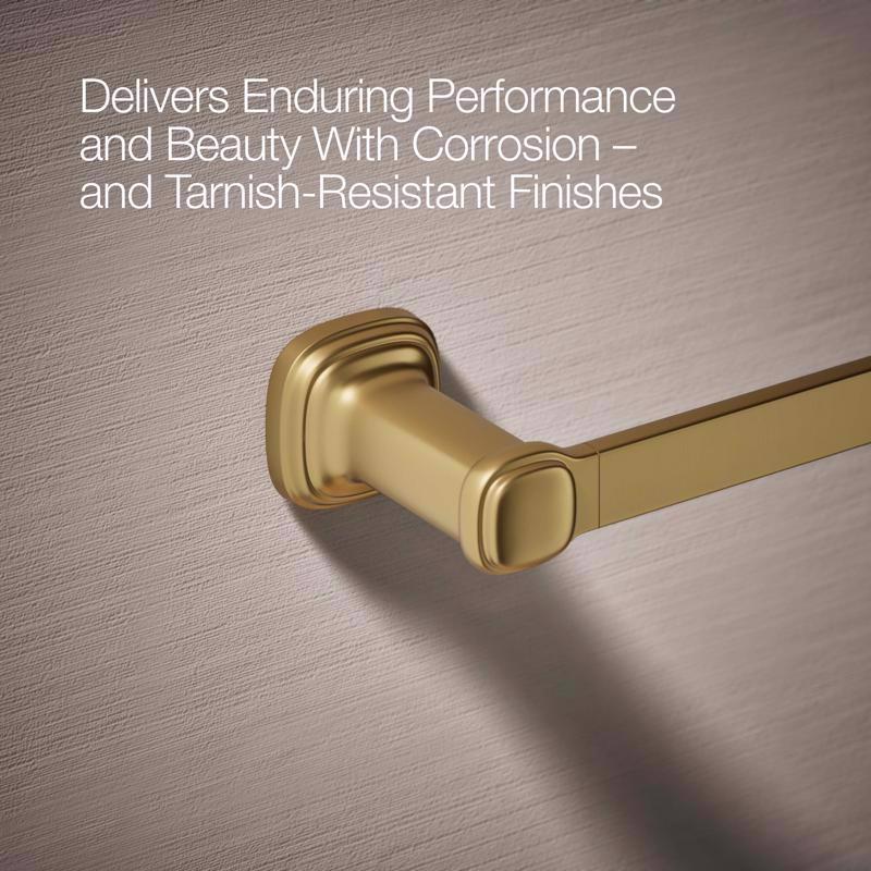 Kohler Envelu Brushed Gold Bathroom Hardware Kit Metal