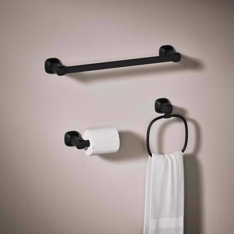 Kohler Envelu Matte Black Bathroom Hardware Kit Metal