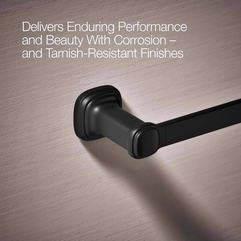 Kohler Envelu Matte Black Bathroom Hardware Kit Metal