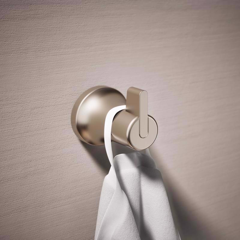 Kohler Sivaro 2.42 in. H X 2.08 in. W X 2.5 in. L Brushed Nickel Silver Robe Hook