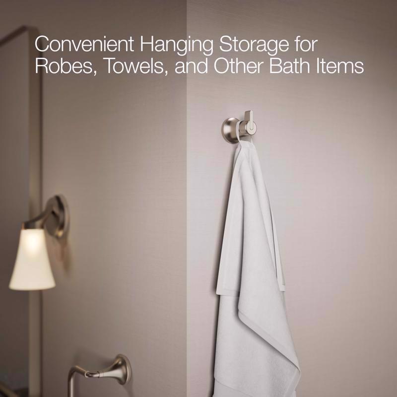 Kohler Sivaro 2.42 in. H X 2.08 in. W X 2.5 in. L Brushed Nickel Silver Robe Hook