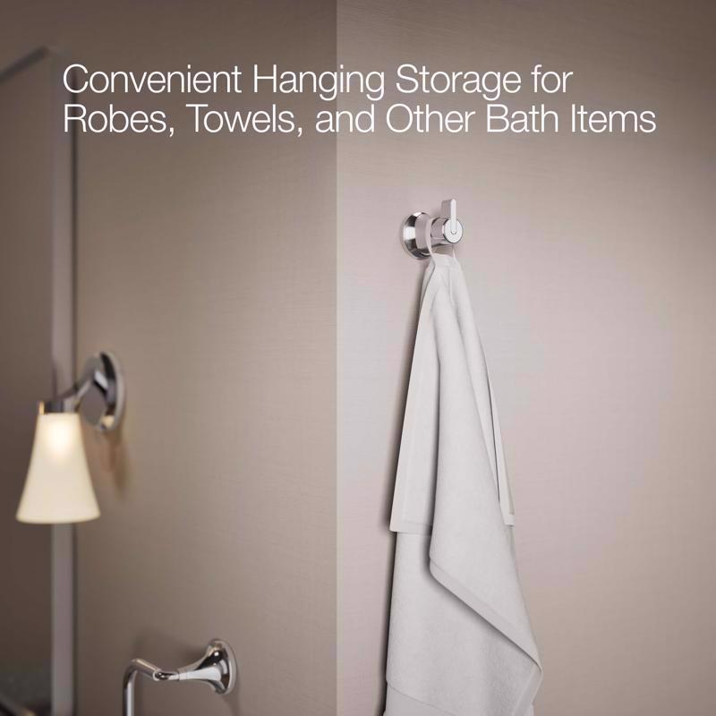 Kohler Sivaro 2.42 in. H X 2.08 in. W X 2.5 in. L Polished Chrome Silver Robe Hook