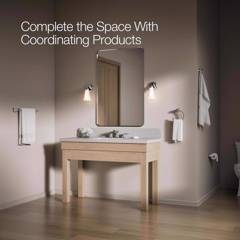 Kohler Sivaro 2.42 in. H X 2.08 in. W X 2.5 in. L Polished Chrome Silver Robe Hook