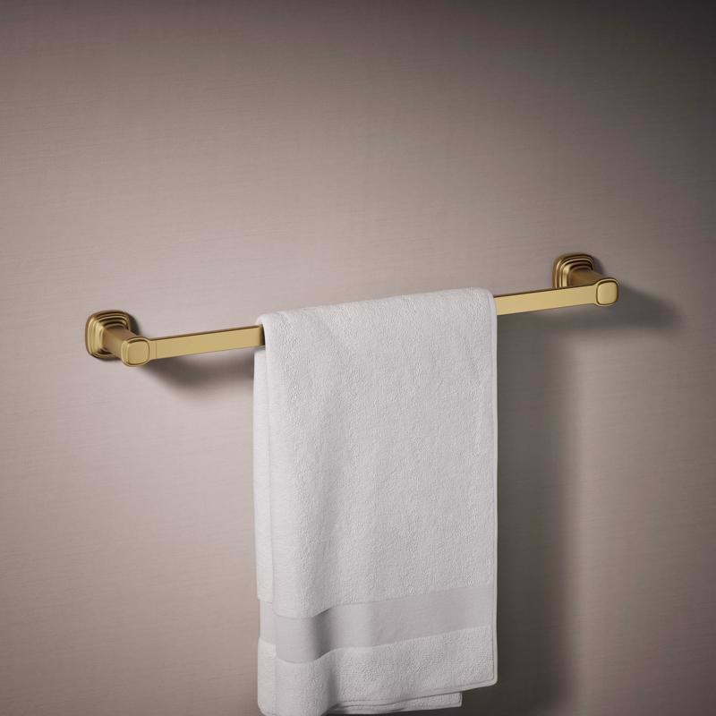 Kohler Envelu Brushed Gold Towel Bar 24 in. L Metal