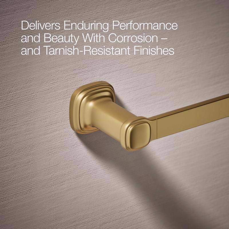 Kohler Envelu Brushed Gold Towel Bar 24 in. L Metal