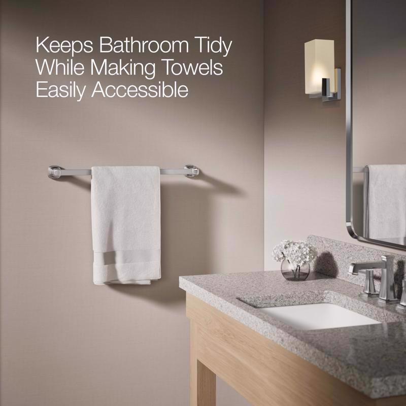 Kohler Envelu Chrome Silver Towel Bar 24 in. L Metal