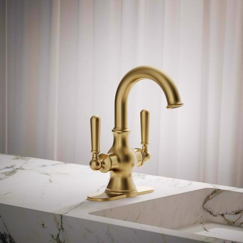 Kohler Facile Brass Traditional Centerset Bathroom Sink Faucet 4 in.