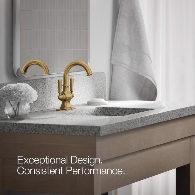 Kohler Facile Brass Traditional Centerset Bathroom Sink Faucet 4 in.