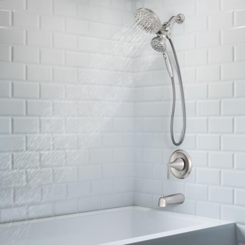 Moen Mikah 1-Handle Brushed Nickel Tub and Shower Faucet