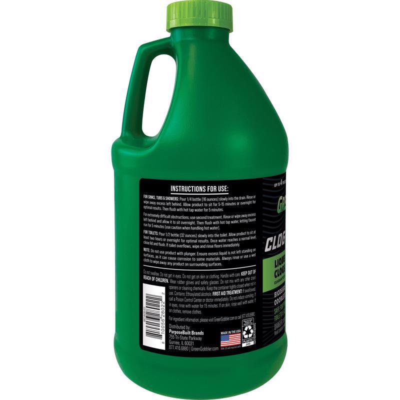 Green Gobbler Gel Hair & Grease Clog Remover 64 oz