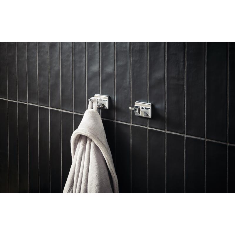 OakBrook Collection Chrome Silver Double Robe Hook