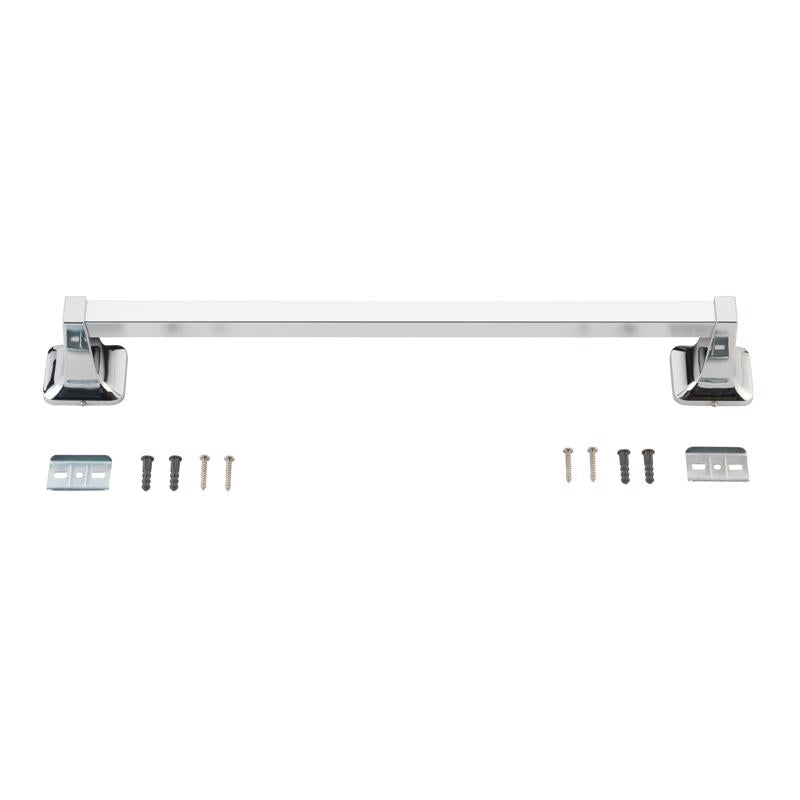 OakBrook Collection Chrome Towel Bar 18 in. L Die Cast Zinc