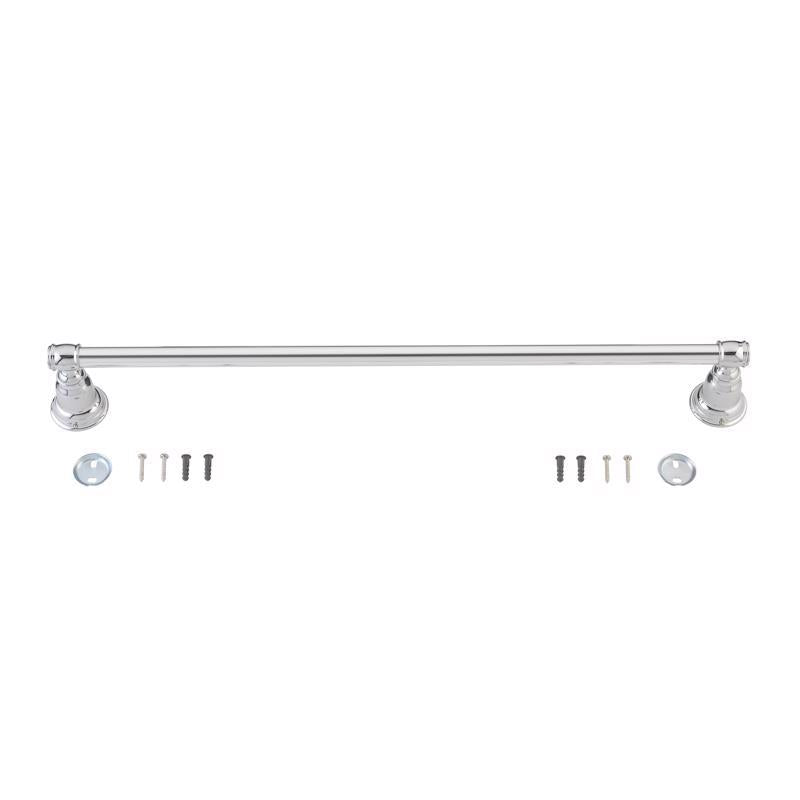 OakBrook Collection Chrome Twin Towel Bar 24 in. L Die Cast Zinc