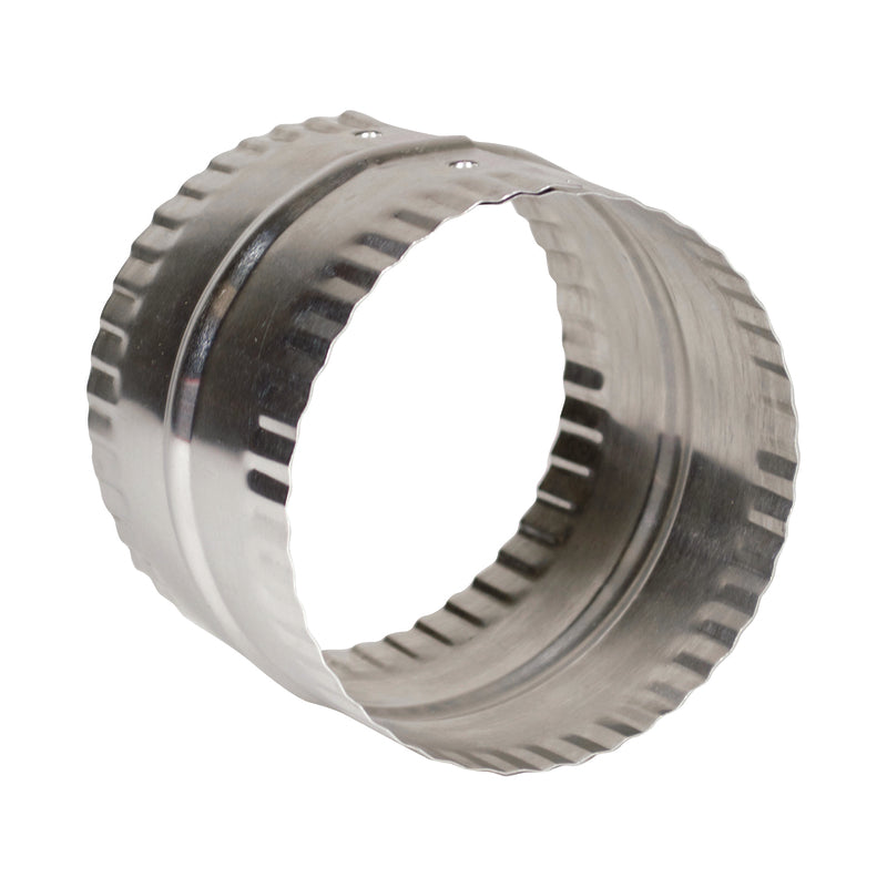 Deflect-O 3 in. L X 4 in. D Silver Aluminum Duct Connector