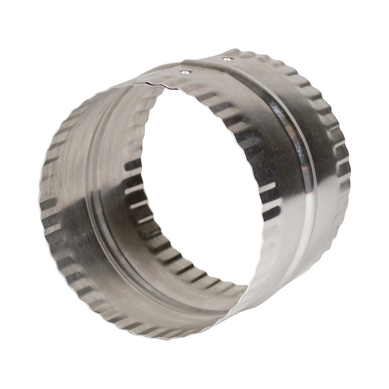Deflect-O 3 in. L X 4 in. D Silver Aluminum Duct Connector