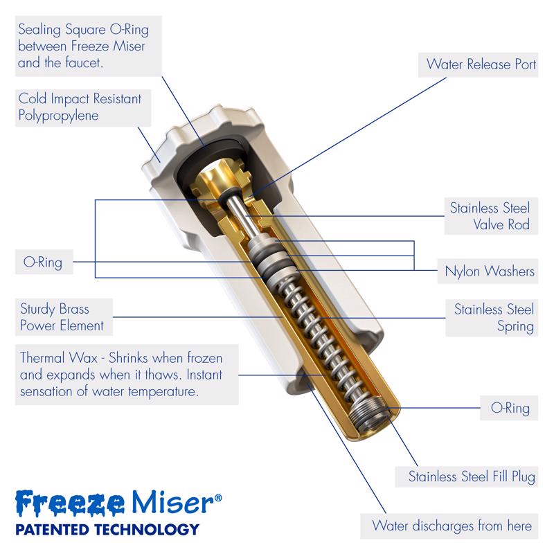 Freeze Miser Plastic Faucet Freeze Protector