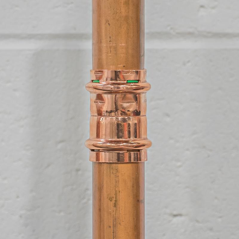 QuickFitting 1-1/2 in. Press in. Press in. Copper Coupling with Stop