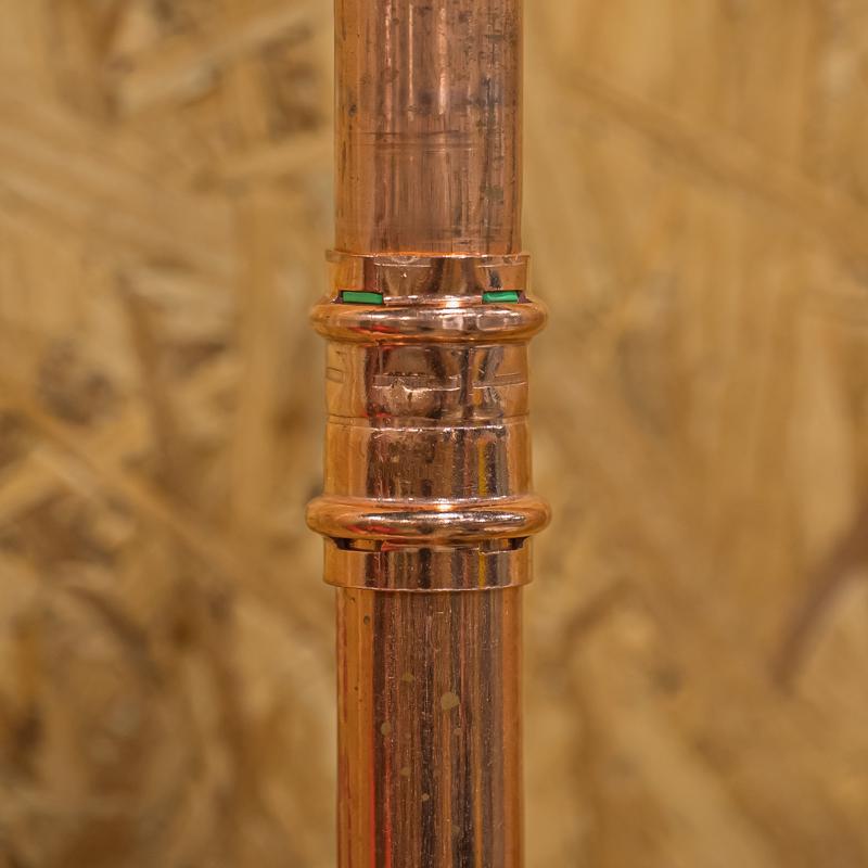 QuickFitting 1 in. Press in. Press in. Copper Coupling with Stop