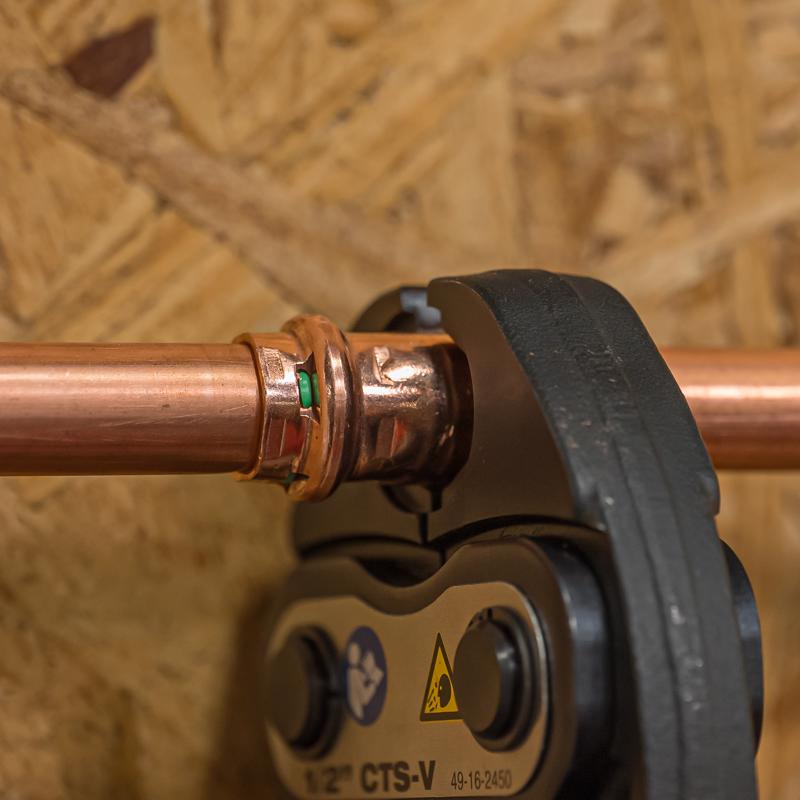 QuickFitting 1/2 in. Press in. Press in. Copper Coupling without Stop