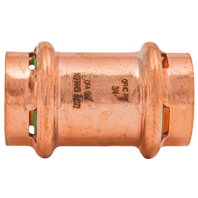 QuickFitting 3/4 in. Press in. Press in. Copper Coupling without Stop