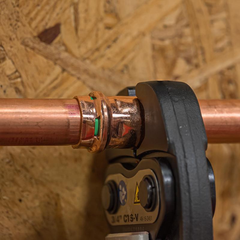 QuickFitting 3/4 in. Press in. Press in. Copper Coupling without Stop