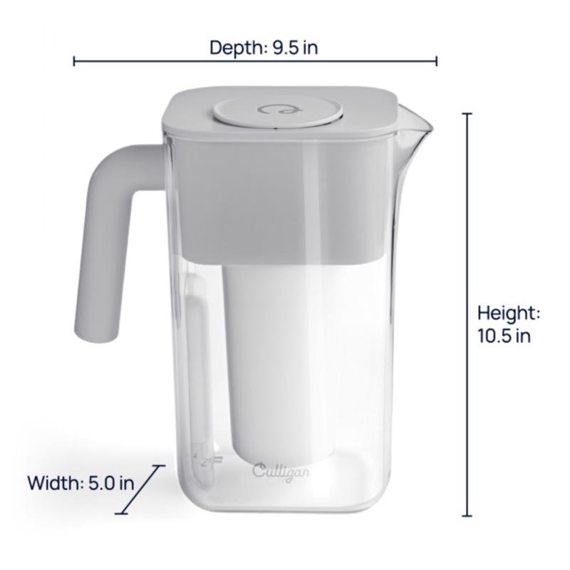 Culligan ZeroWater 10 cups Clear/Gray Water Filter Pitcher