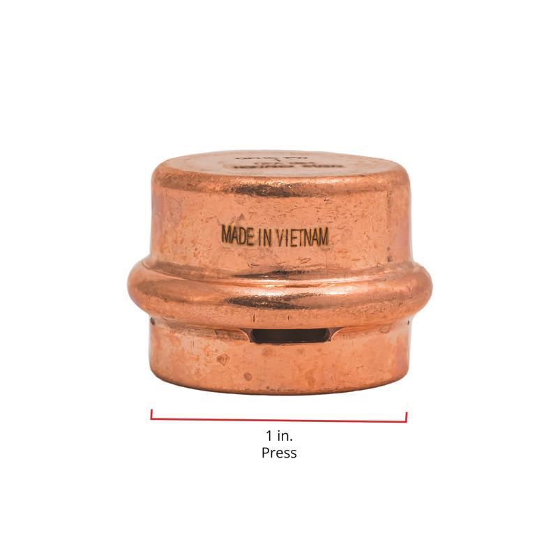 QuickFitting 1 in. Press in. Press in. Copper Cap