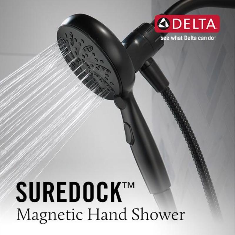 Delta Matte Black 6 settings Handheld Showerhead 1.75 gpm