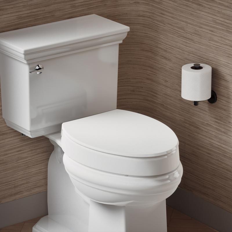 Kohler Hyten Slow Close Elongated White Plastic Toilet Seat