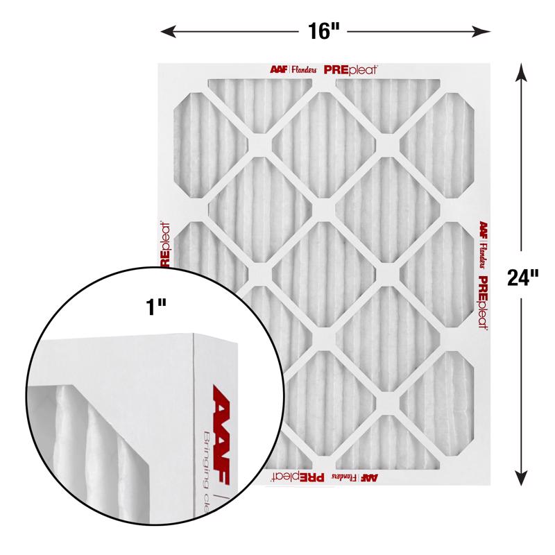 AAF Flanders PREpleat 16 in. W X 24 in. H X 1 in. 10 MERV Pleated Air Filter 1 pk