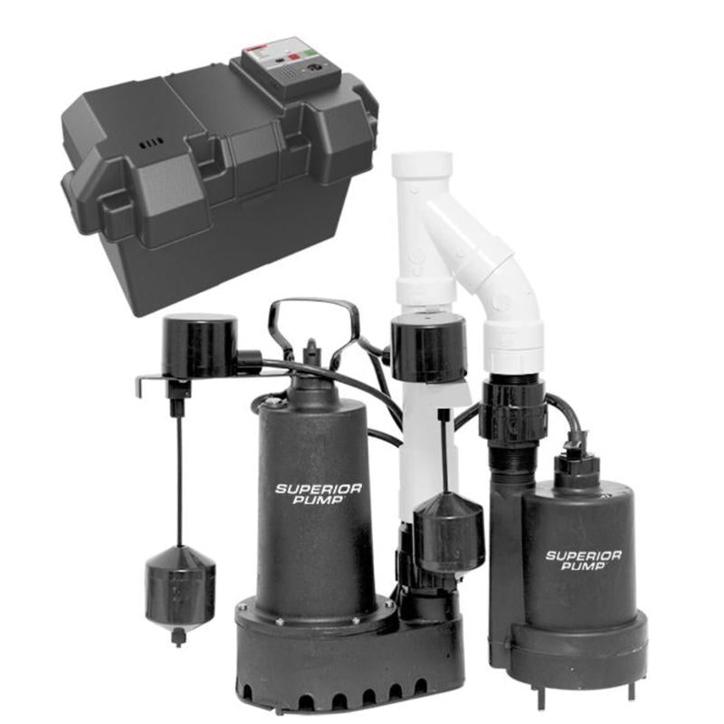 Superior Pump 4200 gph Cast Iron Vertical Float Switch AC Sump Pump 10 ft.