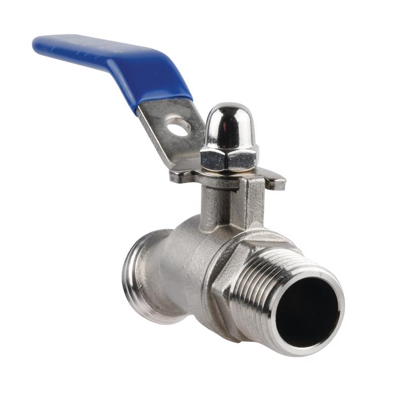 Homewerks Worldwide 1/2 in. MIP in. X 3/4 in. Garden Hose Thread Stainless Steel Bent Nose Hose Bibb