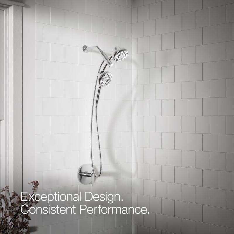 Kohler Bellerose Polished Chrome Plastic 3 settings Showerhead Combo 1.75 gpm