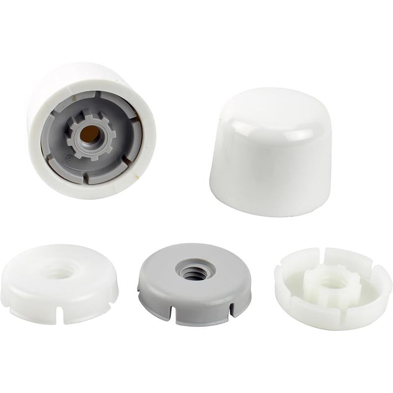 Ace Toilet Bolt Caps White Matte Plastic For Universal