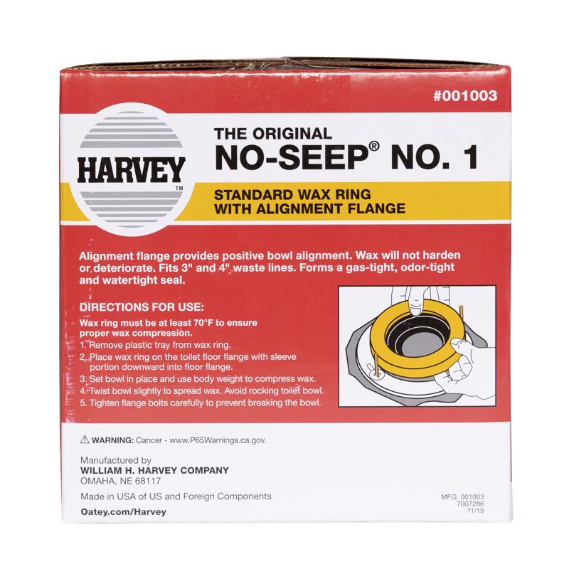 Harvey Wax Ring with Flange Petroleum Wax For Universal