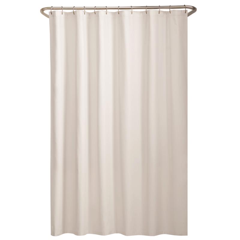 Zenna Home 72 in. H X 70 in. W White Shower Curtain Fabric