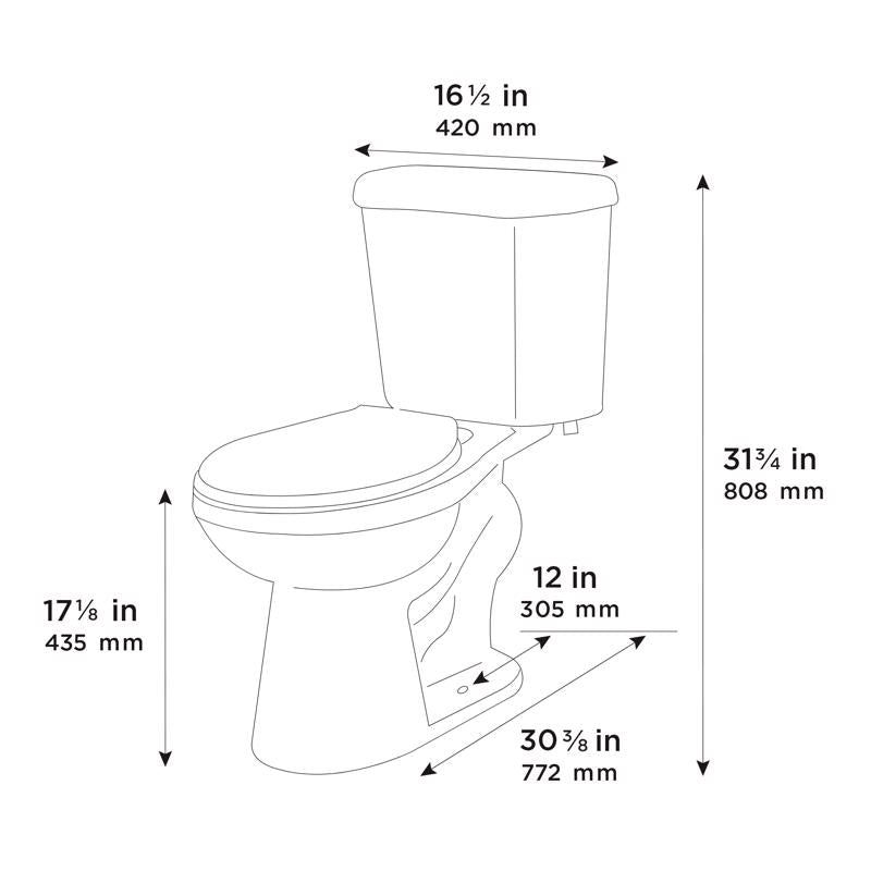 Gerber ADA Compliant 1.28 gal White Elongated Complete Toilet
