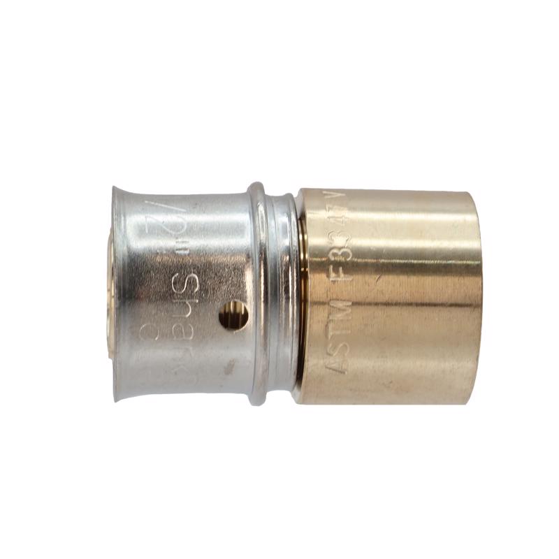 SharkBite PEX Press 1/2 in. Press each X 1/2 in. D Female Sweat each Brass Female Sweat Adapter