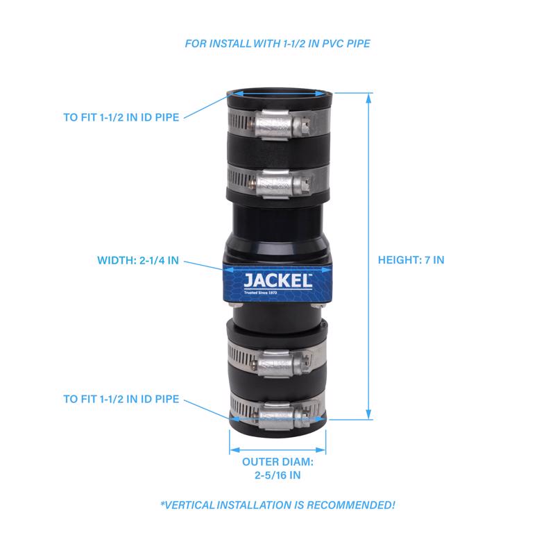 Jackel 1-1/2 in. D ABS/PVC Check Valve