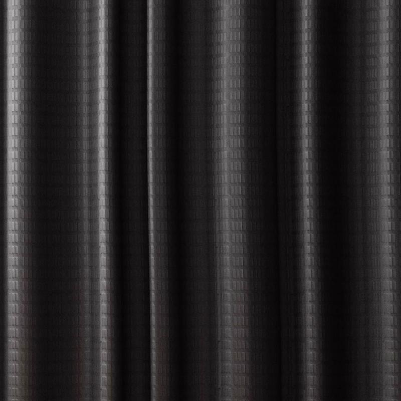 Zenna Home 74 in. H Black Shower Curtain Fabric