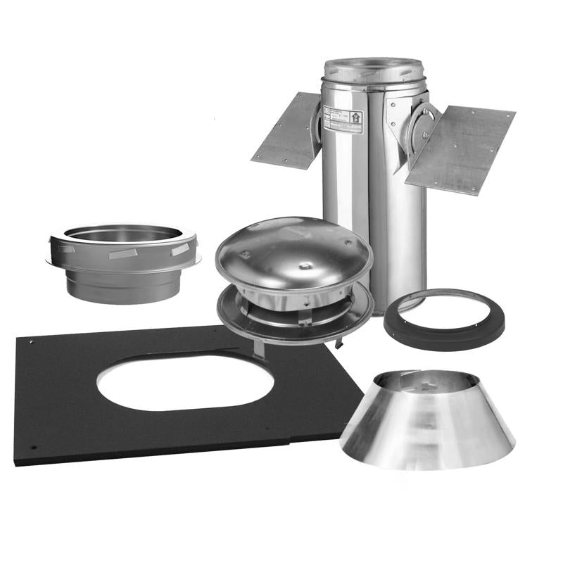 Selkirk Sure-Temp 6 in. D X 18 in. L Stainless Steel Ceiling Support Kit