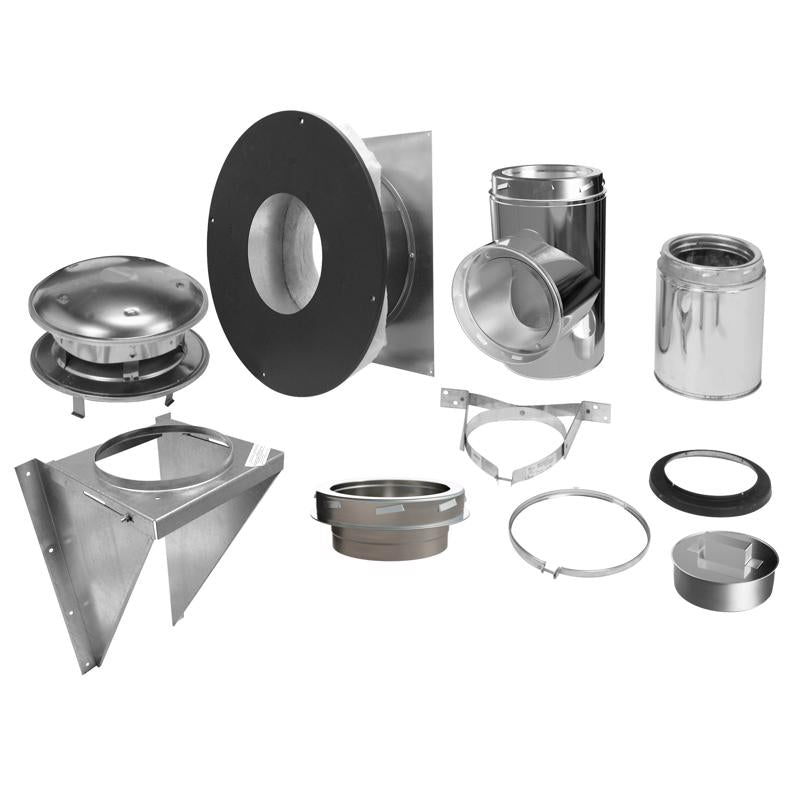 Selkirk Sure-Temp 6 in. D X 12 in. L Stainless Steel Wall Support Kit