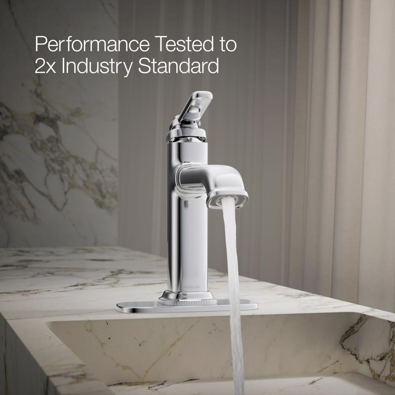 Kohler Modern Single-Handle Polished Chrome Faucet and Bath Hardware Kit