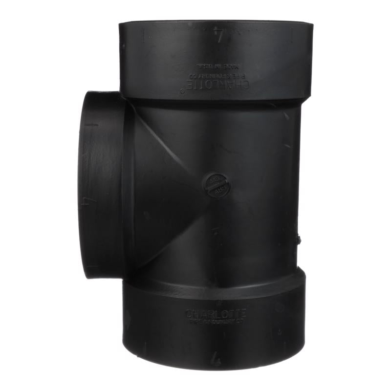 Charlotte Pipe 4 in. Hub X 4 in. D Hub ABS Flush Cleanout Tee