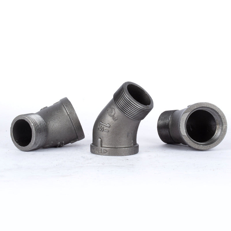 STZ Industries 1-1/4 in. MIP each X 1-1/4 in. D FIP Black Malleable Iron 45 degree Street Elbow
