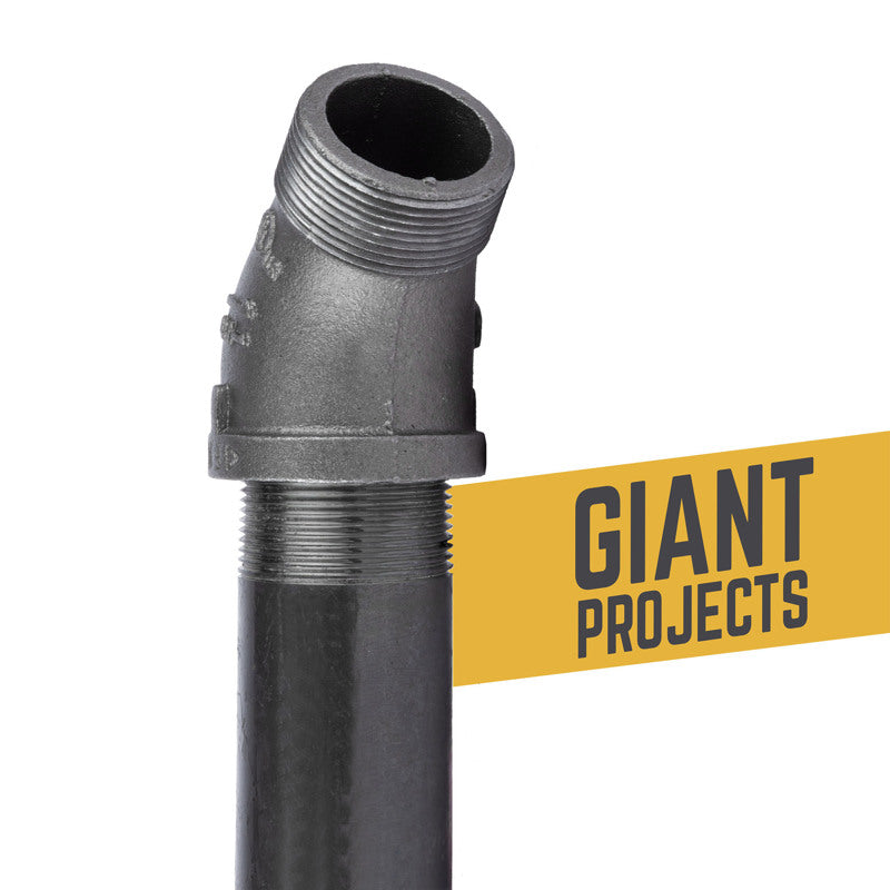 STZ Industries 1-1/2 in. MIP each X 1-1/2 in. D FIP Black Malleable Iron 45 degree Street Elbow