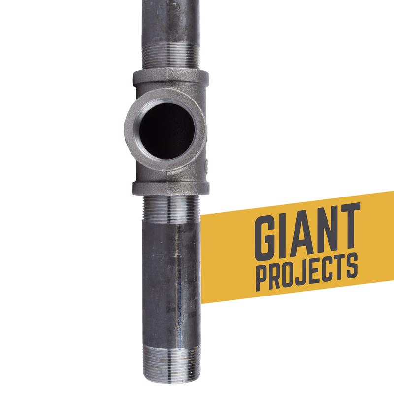 STZ Industries 1-1/2 in. FIP each X 1-1/2 in. D FIP 1-1/2 in. D FIP Black Malleable Iron Tee