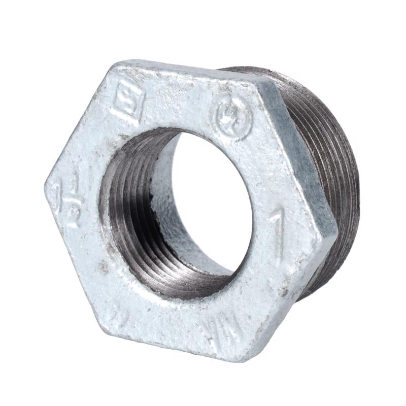 STZ Industries 1-1/2 in. MIP each X 1 in. D FIP Galvanized Malleable Iron Hex Bushing