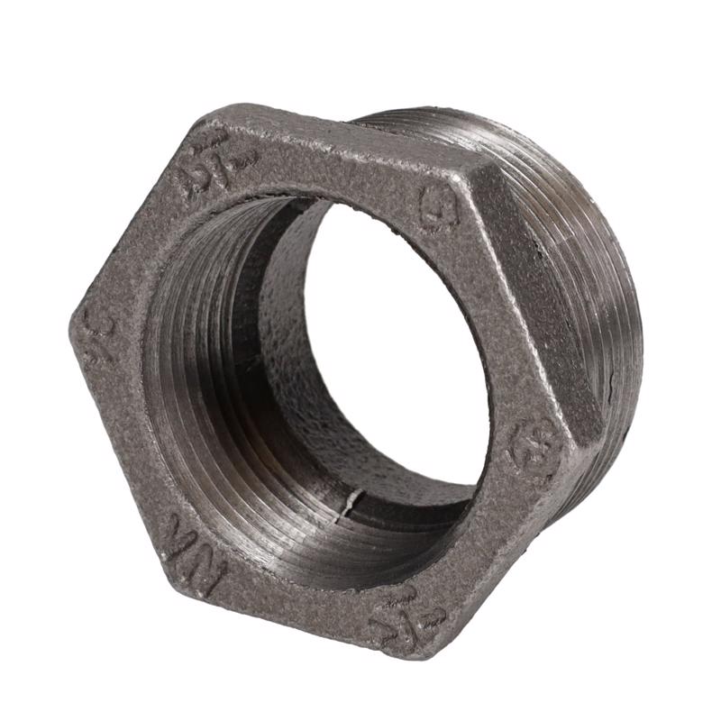 STZ Industries 1-1/2 in. MIP each X 1-1/4 in. D FIP Black Malleable Iron Hex Bushing