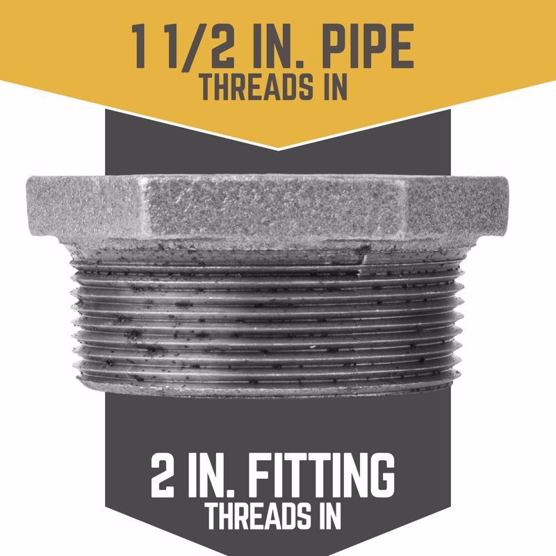 STZ Industries 2 in. MIP each X 1-1/2 in. D FIP Black Malleable Iron Hex Bushing